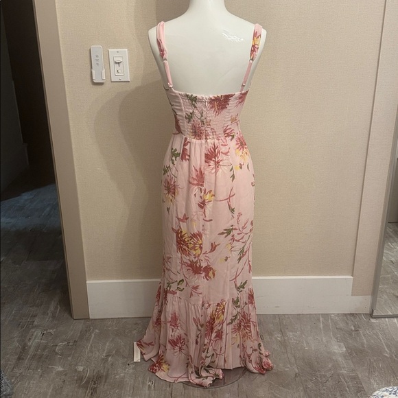 Reformation Irisa Dress Pink Chrysanthemum - Size 2 - Picture 3 of 13